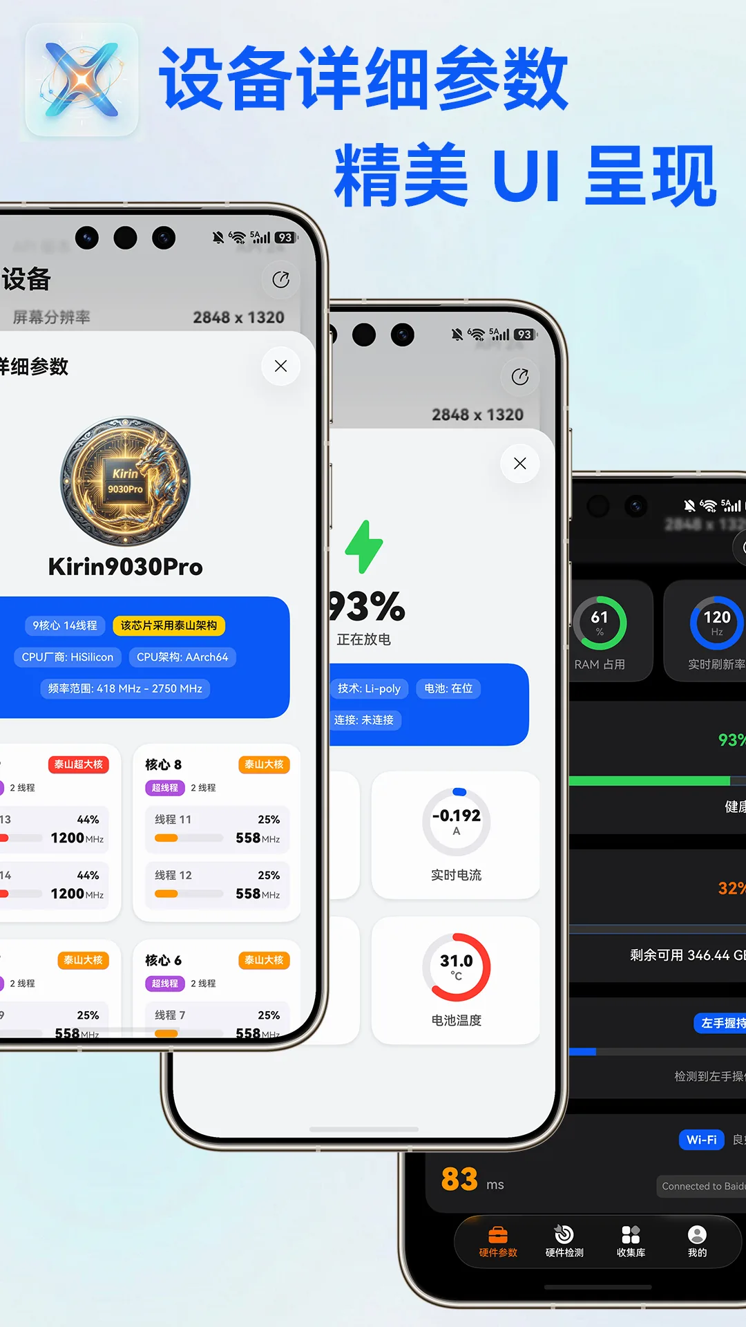 CelesMark X 设备详细参数与硬件检测宣传图